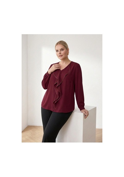 Hanezza Büyük Beden Şık Fırfırlı Abiye Bluz - İğne Oyası Boncuk Detaylı - Jessica Kumaş Tüm Varyantlar Bordo - 681899712 Bordo Hanezza Büyük Beden Şık Fırfırlı Abiye Bluz - İğne Oyası Boncuk Detaylı - Jessica Kumaş Tüm Varyantlar Bordo - 681899712 Bordo
