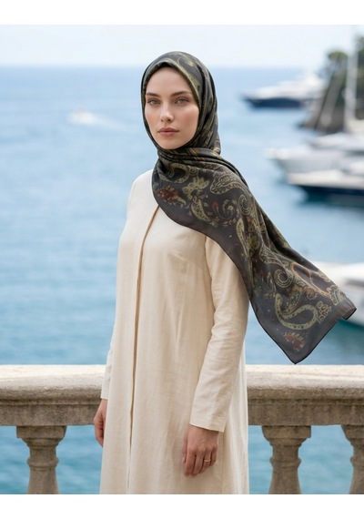 Moda Nuda Iconic Vera Şal Acı Kahve Zarif Ve Modern