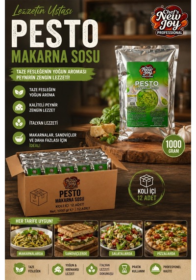Chefs New Joy Pesto Sos 12 x 1 KG 1 Koli Koli Bazlı Avantaj Seti
