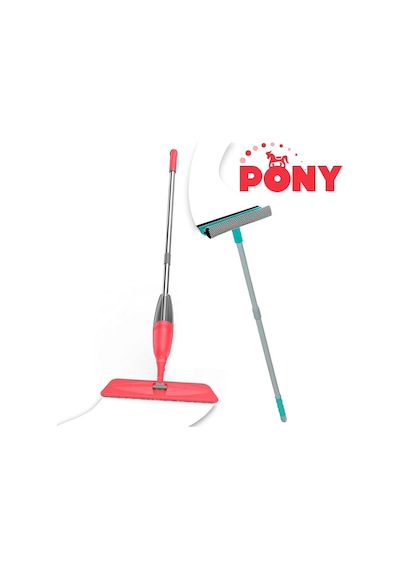 Pony Süper 2'li Somon Sprey Mop Paspas Teleskopik Saplı Cam Sileceği