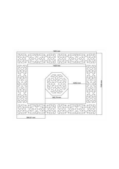 Motifpiyer Motifli Tavan Göbegi Led Spotlu Tmg -14-D-150Cmx200Cm