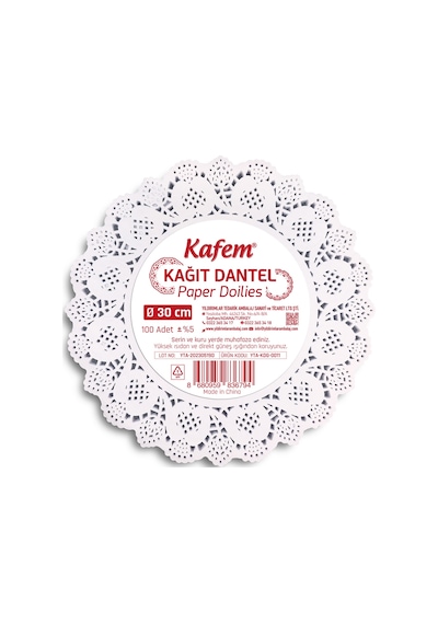 Kafem Dantel Kağıt 30 cm 100 Lü x 5 Paket