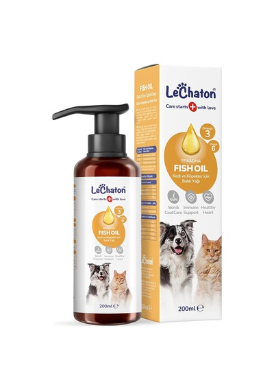 Kediler Ve Köpekler Için Balık Yağı 200ml Omega 3 Ve 6 Takviyesi Tüy Ve Cilt Sağlığı Tamamlayıcı