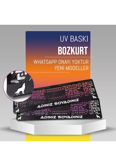 Bozkurt Plakalık, 2 Adet Premium Uv Baskı, Plakalıkhane