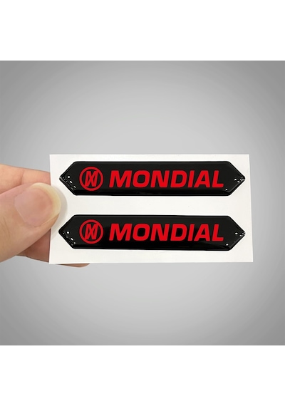 Mondial Kırmızı 3D Arma Sticker Yapıştırma 2 Adet