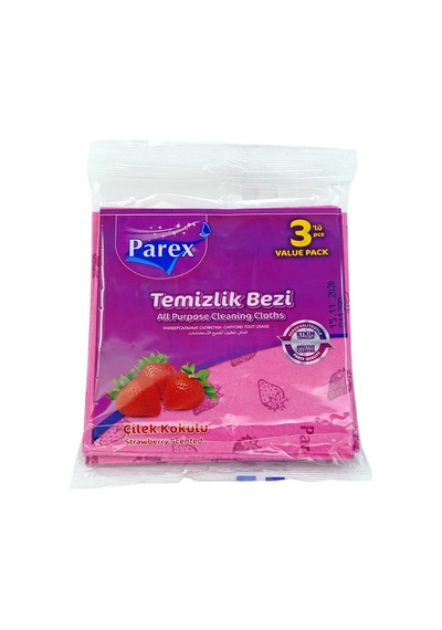 Parex Çilek Kokulu Temizlik Bezi Pembe 3'lü
