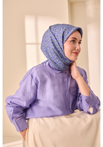 Silk Home Twill İpek Eşarp 11479-15 Funda, Buz Mavisi