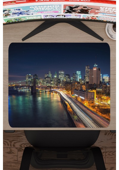 New York Amerika V4 48x40 Xl Gaming Kauçuk Kaymaz Taban Mouse Pad Fare Altlığı