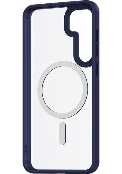 Galaxy S25 Plus Kılıf M-safe Şarj Uyumlu Şeffaf Arka Yüzey Benks Magclap Tpu Çerçeve Kapak Mavi