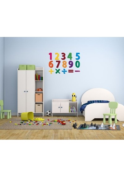 Duvar Süsü Sticker 2 Adet Rakamlı Desen Pvc 48x33x0,5cm