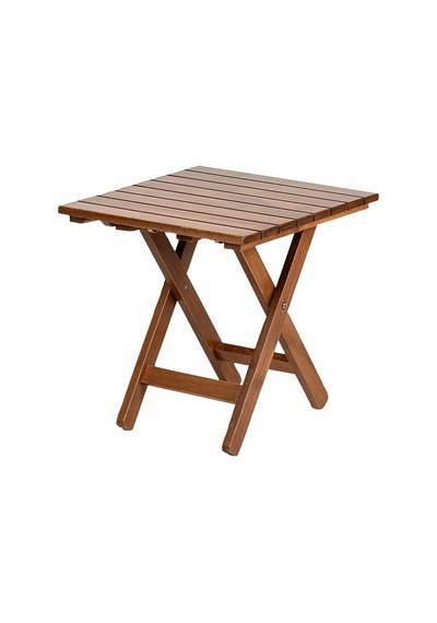 Bahçeme Kaş 50X50 Katlanır Ahşap Bahçe Balkon Sehpası-