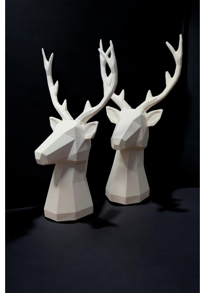 2'li Set Geyik Figürlü Modern Dekoratif Pinterest Biblo 22cm/19cm Dekoratif Geyik, Pinterest