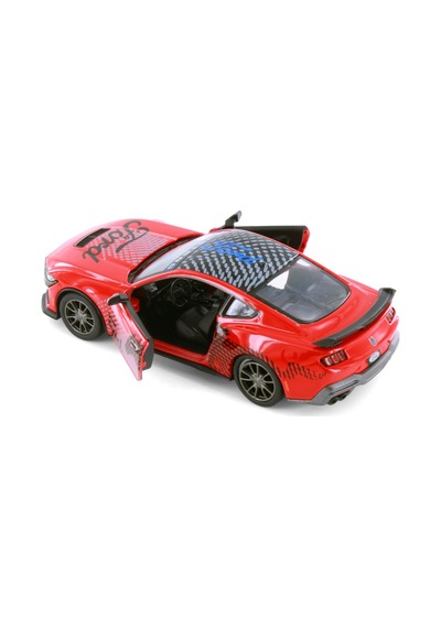 Kinsmart 1:36 Ölçek 2024 Ford Mustang Dark Horse Livery Edition Diecast Model Araç Kırmızı