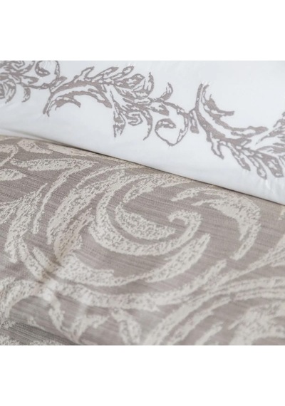 Apricitas Home Lotus Çift Kişilik Yatak Örtülü Nevresim Takımı Çeyiz Seti Bej