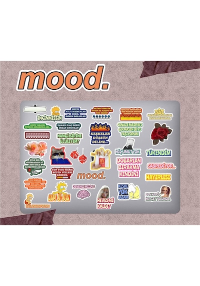 Kamyon Arkası Mood Macbook Notebook Tablet Telefon Ajanda Laptop Defter Sticker Seti Diğer
