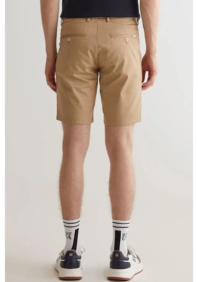 Gant Men's Slim Fit Chino Bermuda Shorts Erkek Dar Kesim Kanvas Bermuda Şort Bej