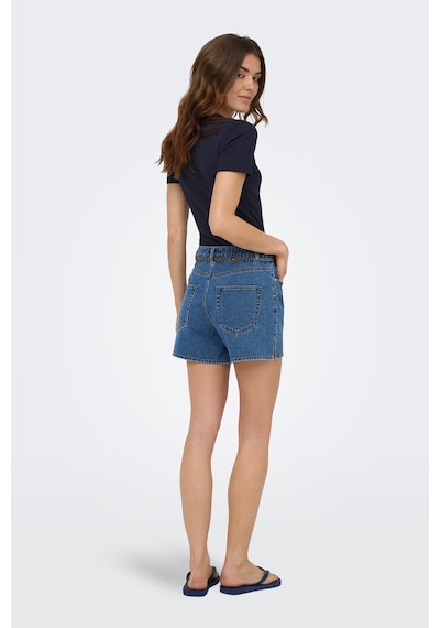Only Onlvega Regular Fit Normal Bel Kot Short Bayan Short 15375433 Mavi