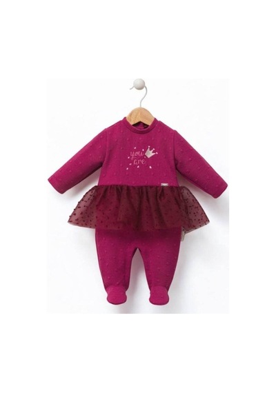 Cantoy Kız Bebek Tütü Etekli Tasarım Tulum-15218 Bordo