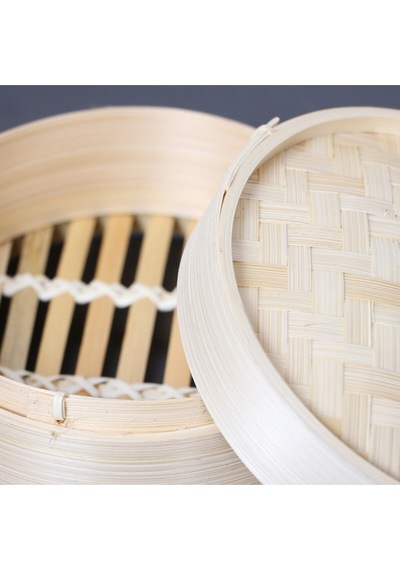 Dim-sum Bambu Buharda Pişirme Ve Saklama Kabı 16 Cm