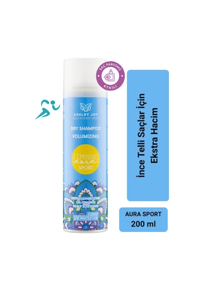 Feminine Aura Sport Uv Koruma Ekstra Hacim Kuru Şampuan 200 Ml Limon Kokulu Saç Parfümü Etkili
