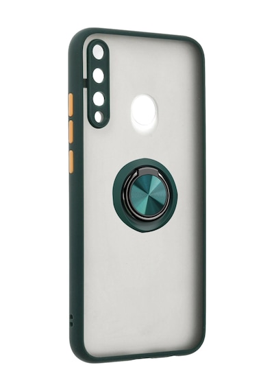 Huawei P40 Lite E Montreal Yüzüklü Silikon Kapak - Yeşil