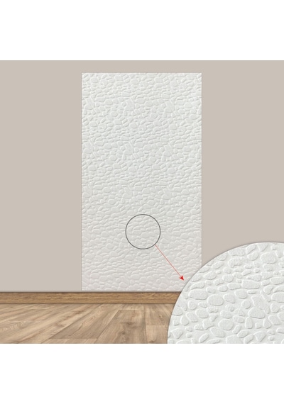 Tink 3d Kendinden Yapışkanlı Akustik Keçe Panel Leopar Desenli 52x98 Cm 2 Adet 1 M² Beyaz