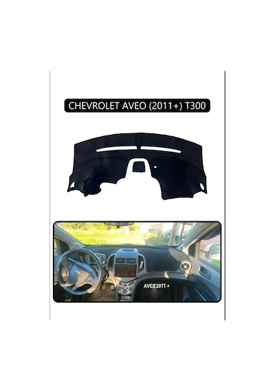 Chevrolet Aveo 2011+ T300torpido Koruma Halısı Siyah Kenar