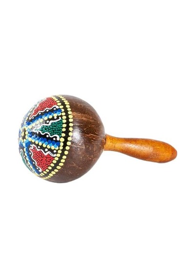 Hindistan Cevizi Renkli Marakas Müzik Aleti