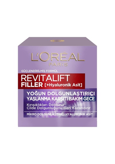 Revitalift Filler Yoğun Dolgunlaştırıcı Hyaluronik Asit İçeren Yaşlanma Karşıtı Gece Kremi 50 Ml