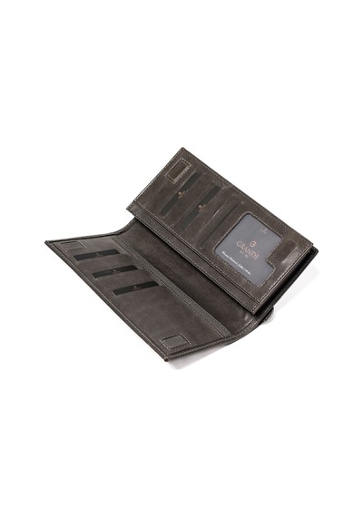 Crazy Gri Cüzdan & Kartlık Unisex 1764 Grande Deri Cüzdan Kartlık