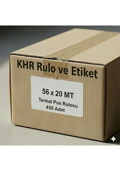 56x20 Mt Termal Pos Rulosu 450 Adet - 1 Koli Yüksek Kaliteli Yazarkasa Rulosu