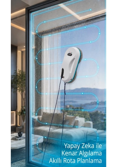 Kiwi KWC-7130 Uzaktan Kumandalı Sıvı Püskürtmeli Cam Silme Robotu