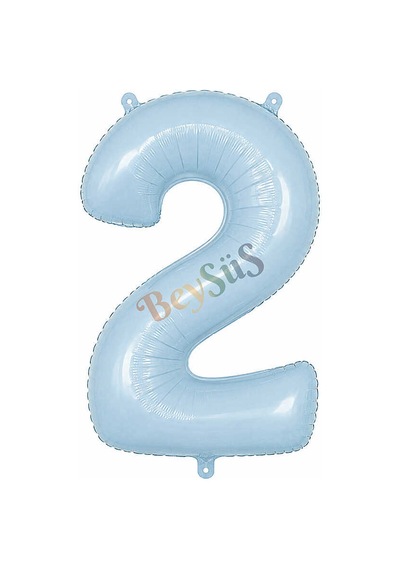 2 Rakam Folyo Balon Mavi Rengi 76 Cm
