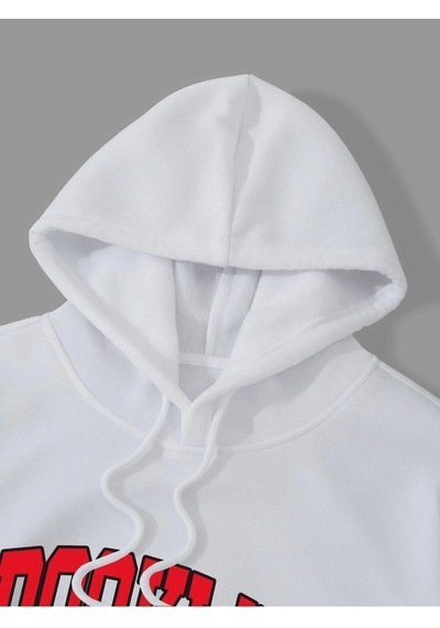 Altamira Unisex Yeşil Brooklyn Baskılı Oversize Kapşonlu Sweatshirt 001