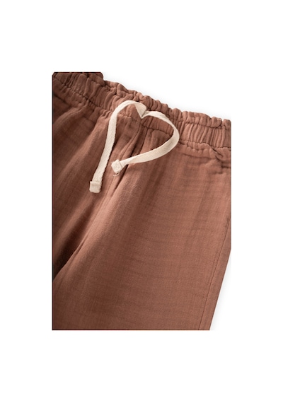 Cigit Organic Beli Fırfırlı Geniş Kesim Müslin Pantolon 1-8 Yaş Açık Kahve Kahverengi Cigit Organic Beli Fırfırlı Geniş Kesim Müslin Pantolon 1-8 Yaş Açık Kahve Kahverengi