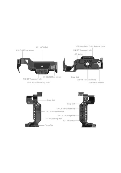 Smallrig Kafes 4902 Panasonic Lumıx S1 Iı / S1 Iıe / S1r Iı / S5 Iı / S5 Iıx / G9 Iı İçin