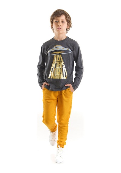 Denokids Mshb&g Ufo Erkek Çocuk T-shirt Pantolon Takım Çok Renkli