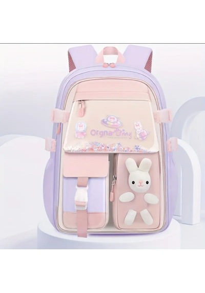 Relaxion 2175-1460 İthal Kore Tarzı Unisex Çocuk İlkokul Sırt Çantası Lila