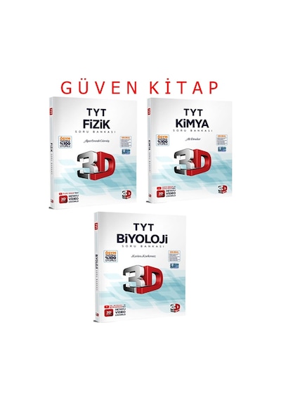 3d Yayınları Tyt Fizik Kimya Biyoloji Soru Bankası Seti