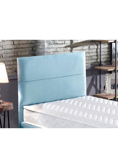 Nironyatak Niron Cozy 100 x 200 CM Tek Kişilik Yatak Seti - Mavi Kumaş Baza, Başl