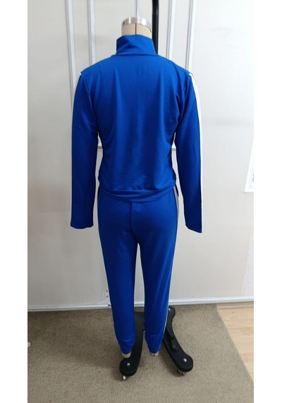 Bhrwear Kadın Uzun Kollu Önden Fermarlı Parmak Geçmeli Viskon Iki Iplik Bluz Ve Pantolon Ikili Takım Renkli