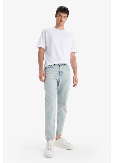 DeFacto %100 Pamuk 90's Slim Fit Dar Kalıp Yüksek Bel Dar Paça Jean Yıkamalı Pantolon F3903AX25SMNM39