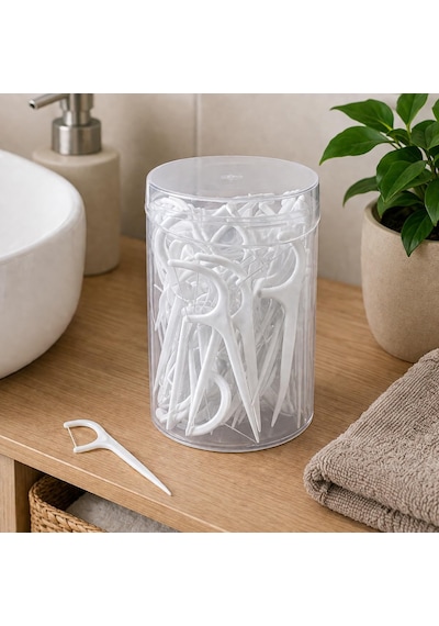 Orret Home Kürdanlı Diş İpi 40 Adet Diş İpli Kürdan, Diş Temizleme Çubuğu, Ağız Ve Diş Hijyen Seti, Taşınabilir Kutulu Floss Kürdan, Pratik Ağız Bakım Aparatı