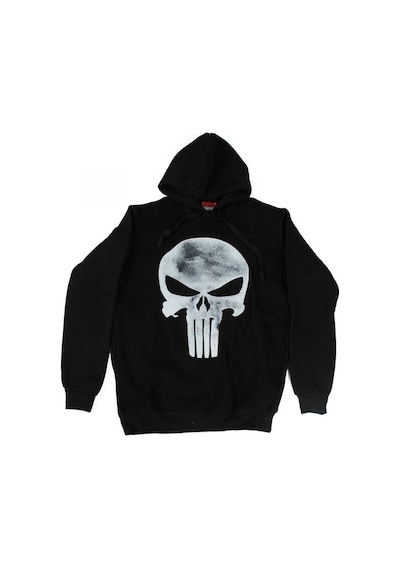 The Punisher Vintage Hoodie Kapüşonlu Sweatshirt Siyah Çok Renkli
