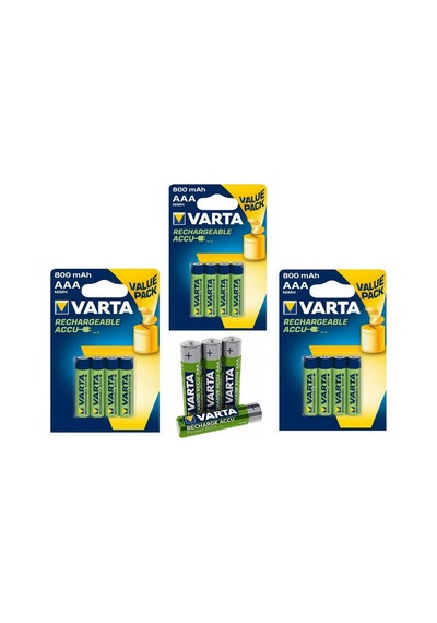 Varta 800 Mah Aaa Şarjlı Kalem Pil 12 Adet