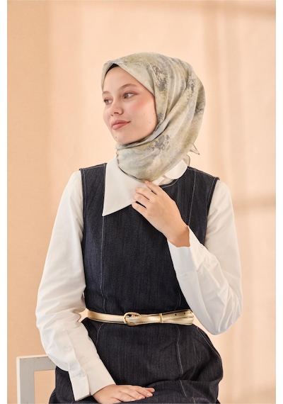 Silk Home Soft Eşarp 73095-08 Su Yeşili, Gri, Füme, Bej