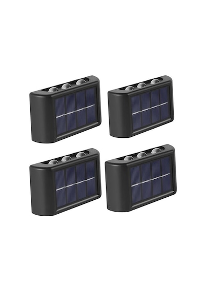 Zibox Powermaster Solar Aplik Duvar Lambası 4'lü Set