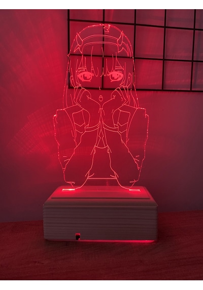 Zero Two 002 Darling In The Franxx 16 Renk Gece Lambası