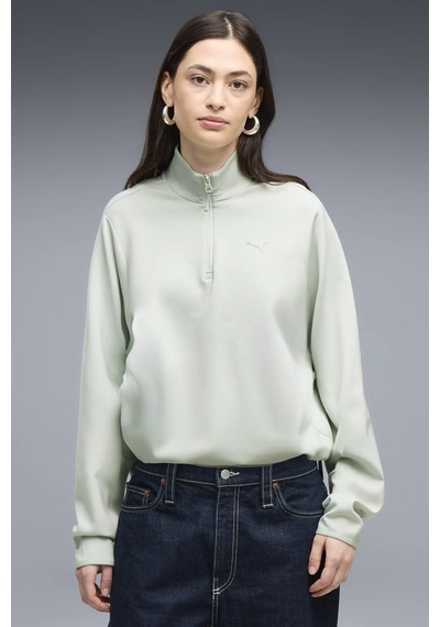 Puma Pumatech Sense Kadın Yarım Fermuarlı Sweatshirt Creme De Mint