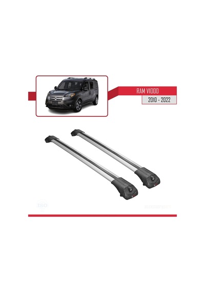 Ram V1000 2010-2022 Arası İle Uyumlu Ace-1 Ara Atkı Tavan Barı Gri